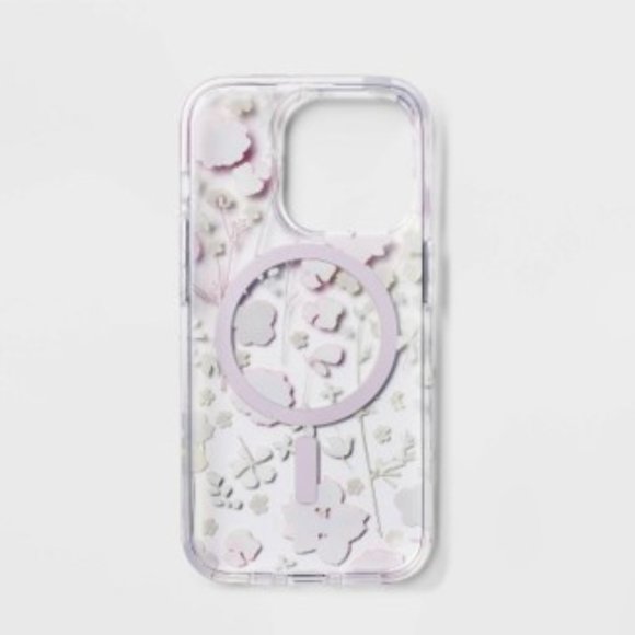 Heyday Apple iPhone 15 Pro Case with MagSafe - Clear with Multicolor Floral NWT - Picture 4 of 7